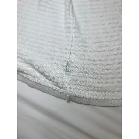 Eddie Bauer Ivory Hooded Open Front Cardigan Women’s Medium Lightweight Knit - Picture 8 of 13